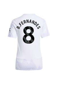 Fotbalové Dres Manchester United Bruno Fernandes #8 Dámské Venkovní Oblečení 2025-26 Krátký Rukáv